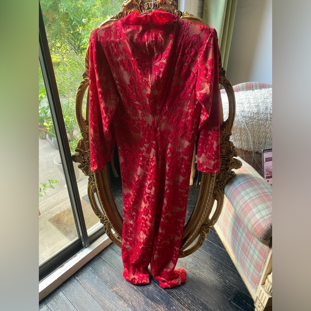 Red Lace Jumpsuit